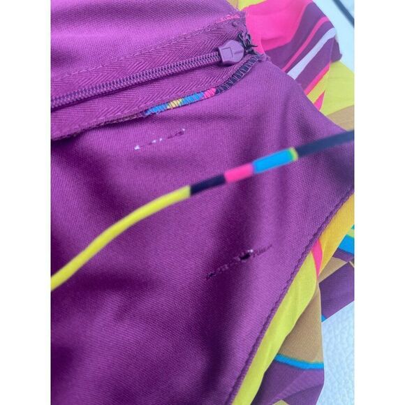 Calvin Klein Women Multicolored Accordion Pleat Trapeze Dress Size S - Picture 6 of 8